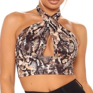 Snake print top